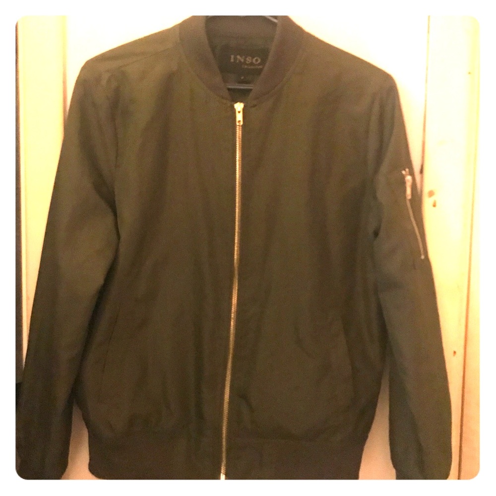 Army green bomber jacket